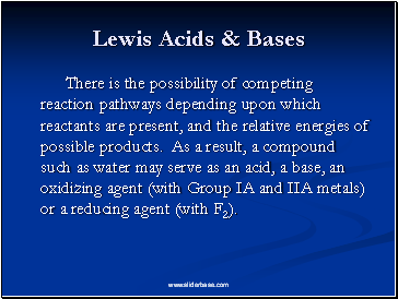 Lewis Acids & Bases