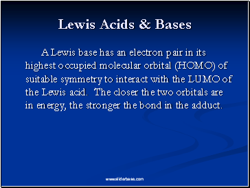 Lewis Acids & Bases