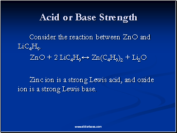 Acid or Base Strength