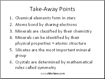 Take-Away Points