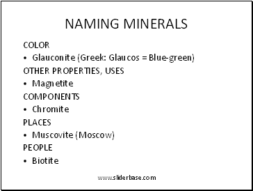 Naming minerals