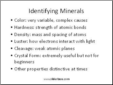 Identifying Minerals