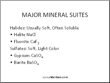 MAJOR MINERAL SUITES