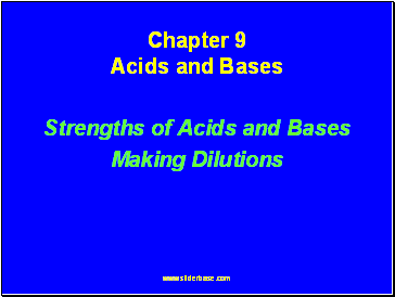 Strengths of Acids and Bases Making Dilutions