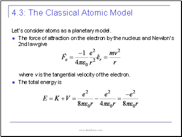 The Classical Atomic Model