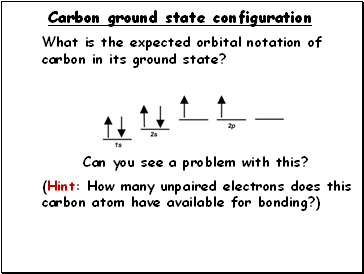 Carbon ground state configuration