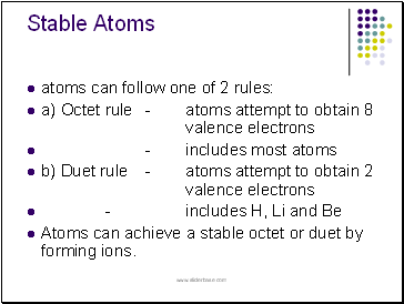 Stable Atoms