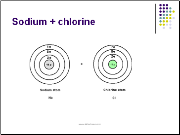 Sodium + chlorine