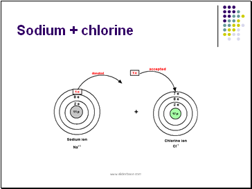 Sodium + chlorine