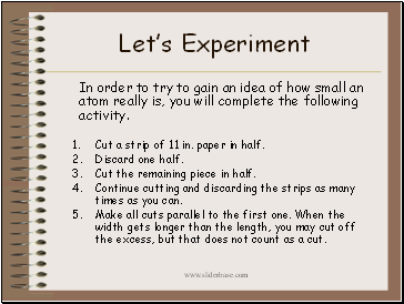 Let’s Experiment