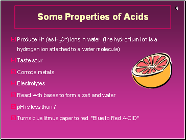 Some Properties of Acids