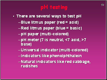 pH testing