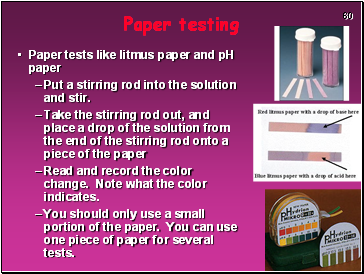 Paper testing