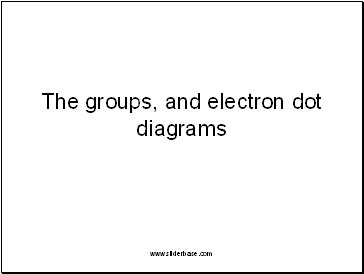 The groups, and electron dot diagrams