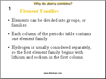 Why do atoms combine?