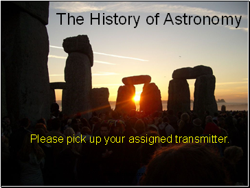 Ancient History of Astronomy