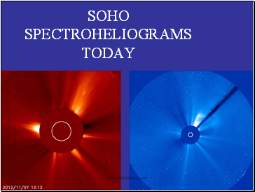 SOHO SPECTROHELIOGRAMS TODAY