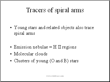 Tracers of spiral arms