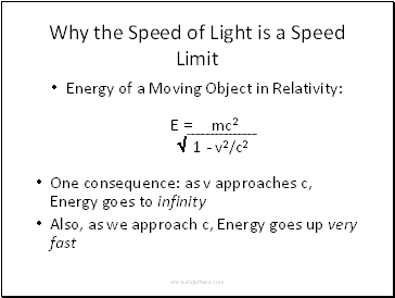Why the Speed of Light is a Speed Limit