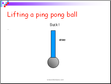 Lifting a ping pong ball