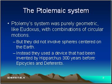 The Ptolemaic system