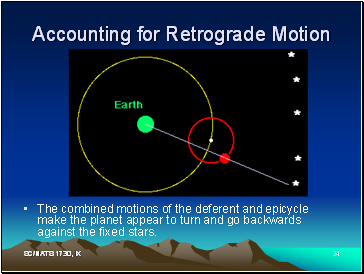 Accounting for Retrograde Motion