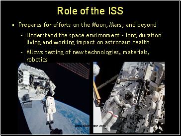 Role of the ISS