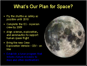 What’s Our Plan for Space?