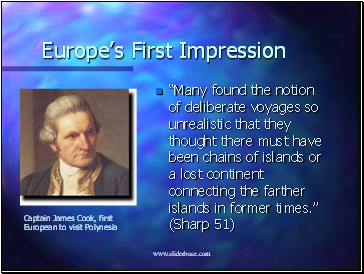 Europe’s First Impression
