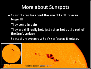 More about Sunspots