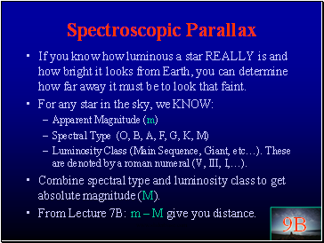 Spectroscopic Parallax
