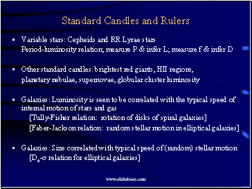 Standard Candles and Rulers