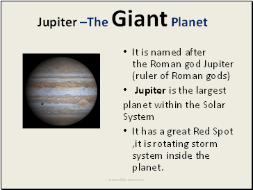 Jupiter The Giant Planet