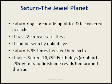 Saturn-The Jewel Planet