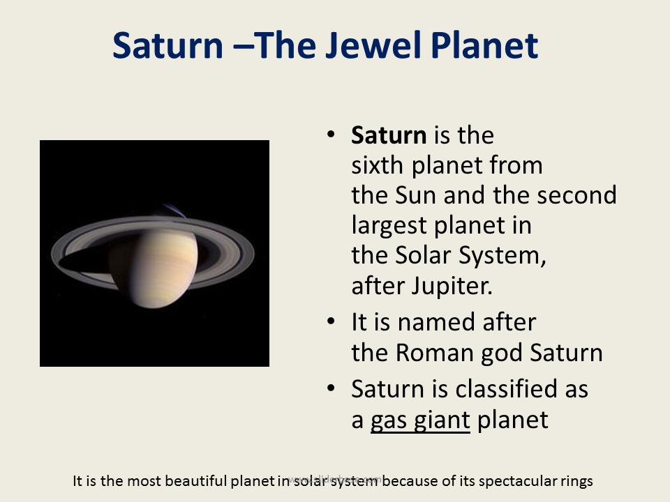 Saturn –The Jewel Planet