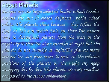 About Planets