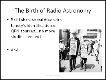 The Birth of Radio Astronomy