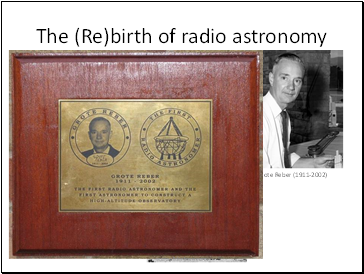 The (Re)birth of radio astronomy