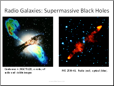 Radio Galaxies: Supermassive Black Holes