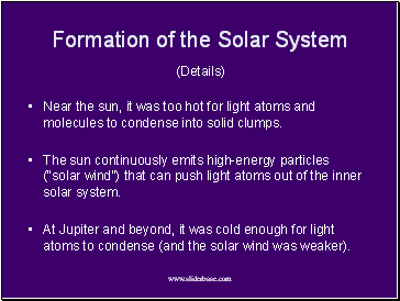 Formation of the Solar System