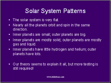 Solar System Patterns