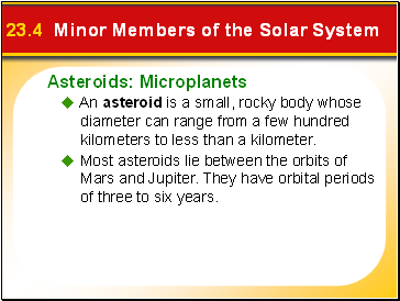 23.4 Minor Members of the Solar System