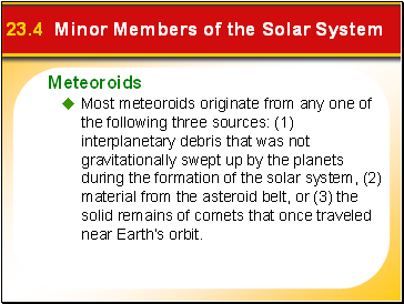 23.4 Minor Members of the Solar System