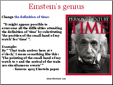 Einsteins genius