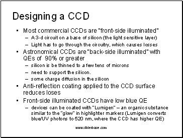 Designing a CCD