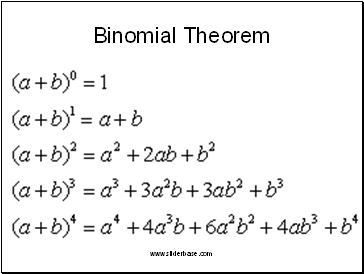 Binomial Theorem