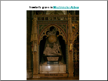 Newton's grave in Westminster Abbey
