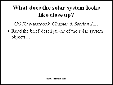What does the solar system looks like close up?