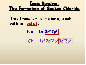 Ionic Bonding: The Formation of Sodium Chloride