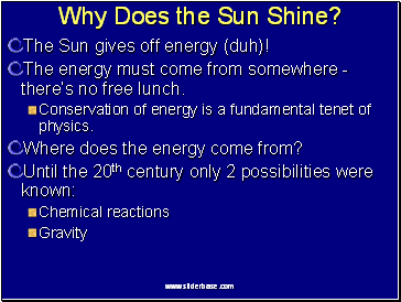 Why Does the Sun Shine?